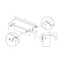 Élre ültethető fogantyú, inox fogantyú, réz fogantyú