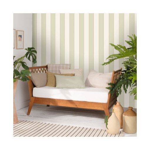 Golden lines, casadeco, csíkos tapéta, klasszikus tapéta, zöld tapéta, pasztell tapéta, pisztácia 