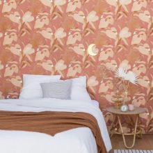 Amazonia tapéta, leveles tapéta, levélmintás tapéta, madaras tapéta, design tapéta