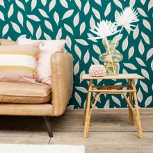 Gabon tapéta, leveles tapéta, levélmintás tapéta, design tapéta