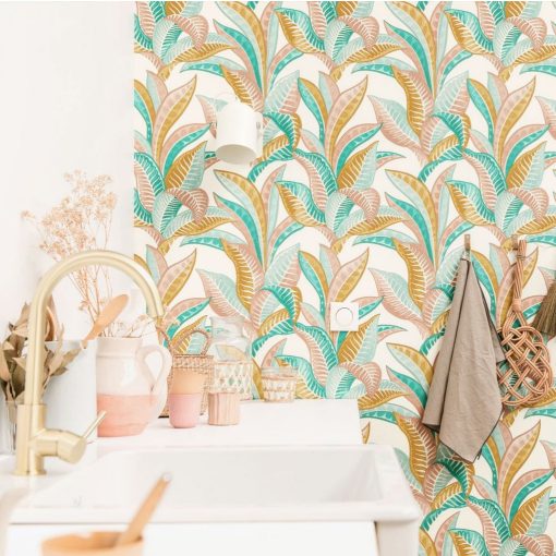 Vitamin Sea  Színes levél mintás tapéta