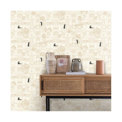 James, casadeco tapéta, art deco tapéta, fehér tapéta, állatos tapéta