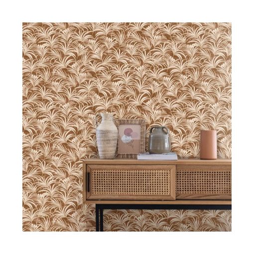 Richard, casadeco, levél mintás tapéta, luxus tapéta, tapéta nappaliba, bézs tapéta, modern tapéta,