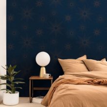 William, luxus tapéta, türkiz tapéta, kék tapéta, csillagos tapéta, modern tapéta, sötét tapéta