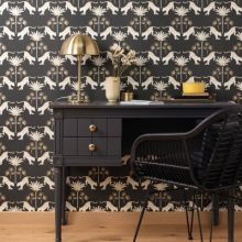 Magnifico tapéta, art deco tapéta, állatos tapéta, fekete tapéta, design tapéta