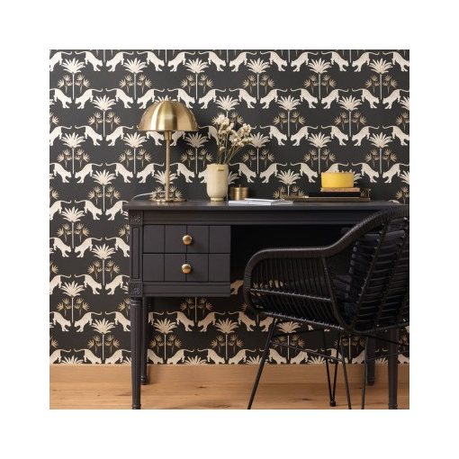 Magnifico tapéta, art deco tapéta, állatos tapéta, fekete tapéta, design tapéta