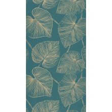 Magistral tapétatrend levél mintás tapéta türkiz tapéta