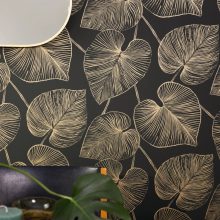 Magistral tapétatrend levél mintás tapéta türkiz tapéta