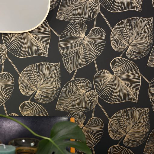 Magistral tapétatrend levél mintás tapéta türkiz tapéta