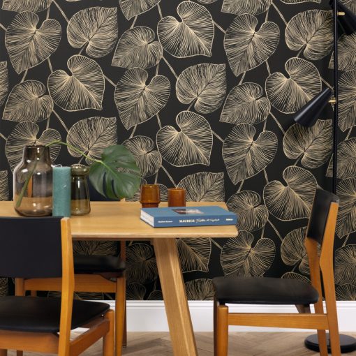 Magistral tapétatrend levél mintás tapéta türkiz tapéta