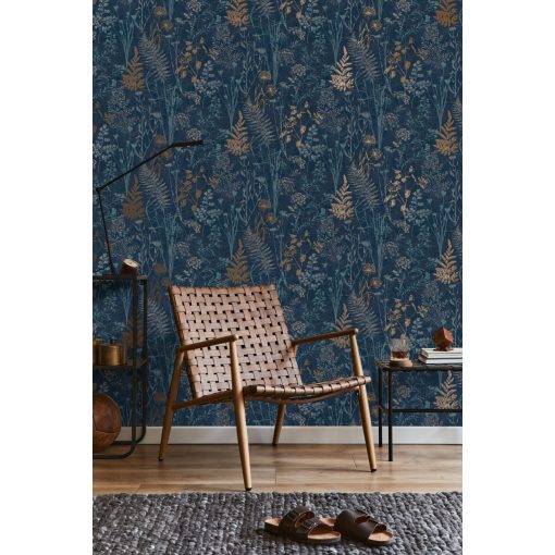 Tapéta növény mintával, levél mintás tapéta