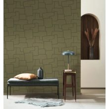 Inca geometria mintás tapéta, tapéta nappaliba