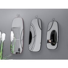 Ovális tükör fekete