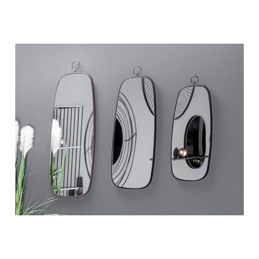 Ovális tükör fekete