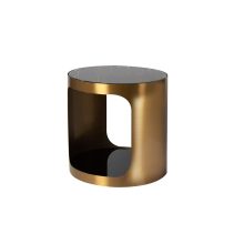 Szatén arany dohányzóasztal, kisasztal, lerakó asztal, luxus asztal, gödöllő bútor