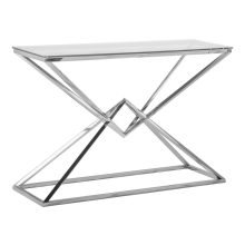 Modern konzolasztal üveglappal, gödöllő bútor, elegáns asztal, luxus asztal, üveg asztal 