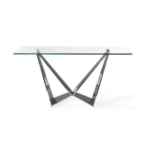 Modern konzolasztal üveglappal, gödöllő bútor, elegáns asztal, luxus asztal, üveg asztal 