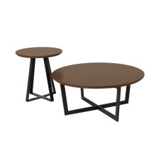 Kerek furnér dohányzóasztal, lerakó asztal, kisasztal, gödöllő bútor, luxus asztal