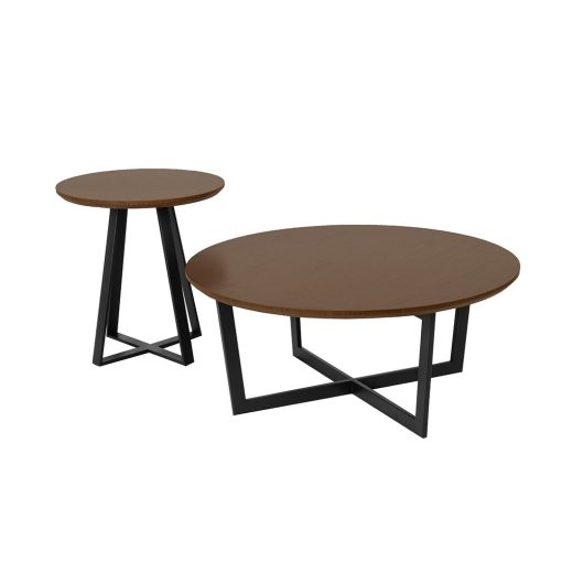 Kerek furnér dohányzóasztal, lerakó asztal, kisasztal, gödöllő bútor, luxus asztal