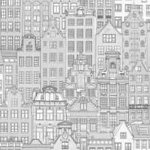 Amsterdam Houses Modern Design   Várost ábrázoló tapéta