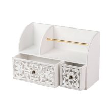 fiókos tároló, dekoráció, ceruzatartó, smink tartó, vintage doboz, vintage dekoráció