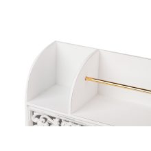 fiókos tároló, dekoráció, ceruzatartó, smink tartó, vintage doboz, vintage dekoráció