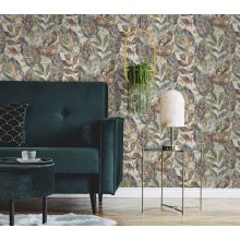 Aralia Levél mintás bézs színű vinyl tapéta