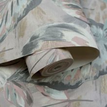 Aralia Levél mintás rózsaszín vinyl tapéta