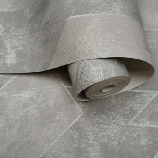 Zarci Szürke geometria mintás vlies tapéta