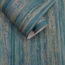 Lindora Türkiz színű csíkos vinyl tapéta