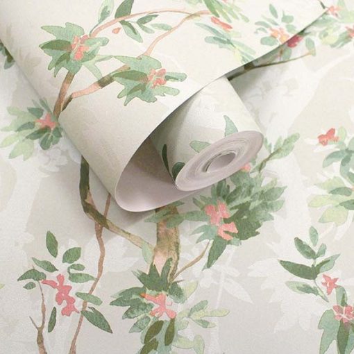 Folia Krém színű erdei virág mintás vinyl tapéta