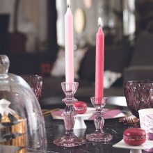 Party dekoráció, kertiparty dekor, zsúr dekoráció, gyertyatartó, üveg dekoráció, gyertya