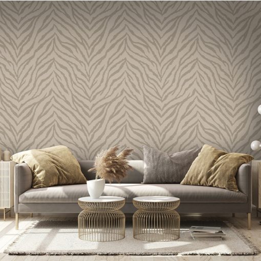 Zahara Zebra mintás bézs vlies tapéta