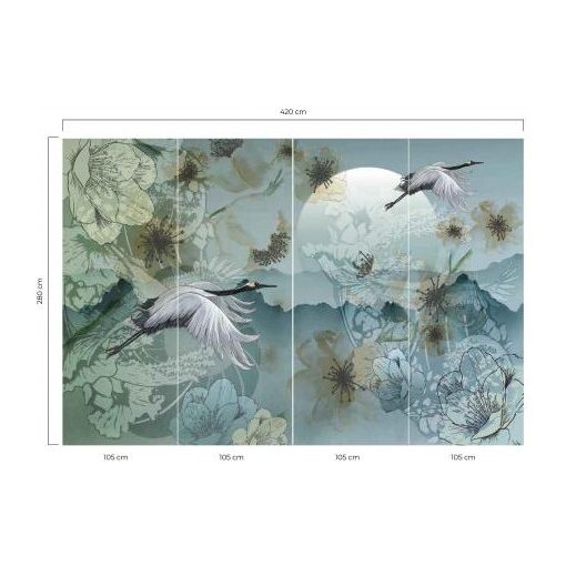 Heron style wallpaper, A304 tapéta, madaras tapéta, dzsungel tapéta, design tapéta, adawall tapéta