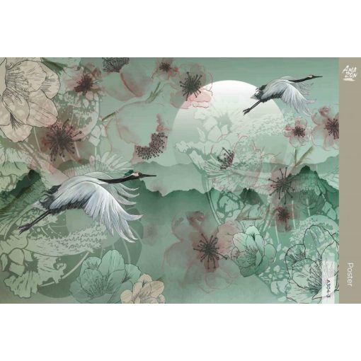 Heron style wallpaper, A304 tapéta, madaras tapéta, dzsungel tapéta, design tapéta, adawall tapéta