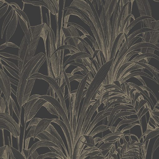 Trópusi növény mintás tapéta, levél mintás tapéta