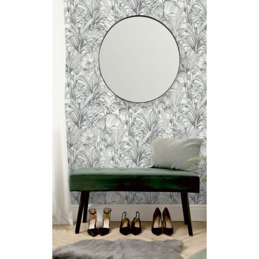 Trópusi növény mintás tapéta, levél mintás tapéta