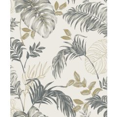 Pálmalevél mintás tapéta, trópusi mintás tapéta, levél mintás tapéta