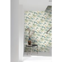 Pálmalevél mintás tapéta, trópusi mintás tapéta, levél mintás tapéta