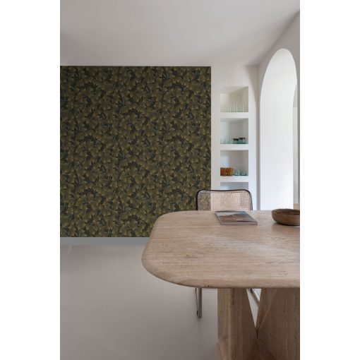 Ginkgo levél mintás tapéta, levél mintás tapéta