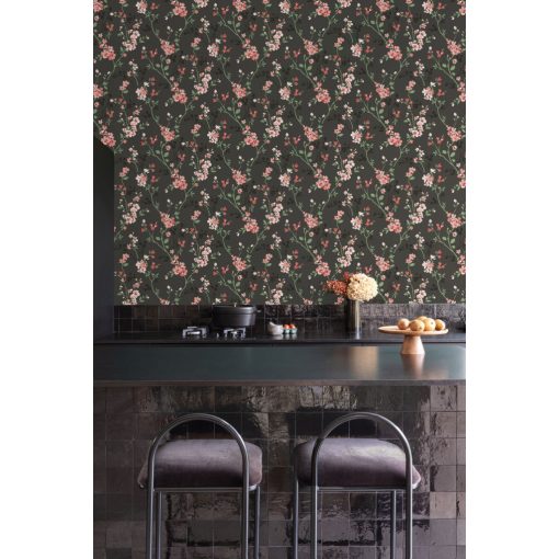 Virágos tapéta, növény mintás tapéta