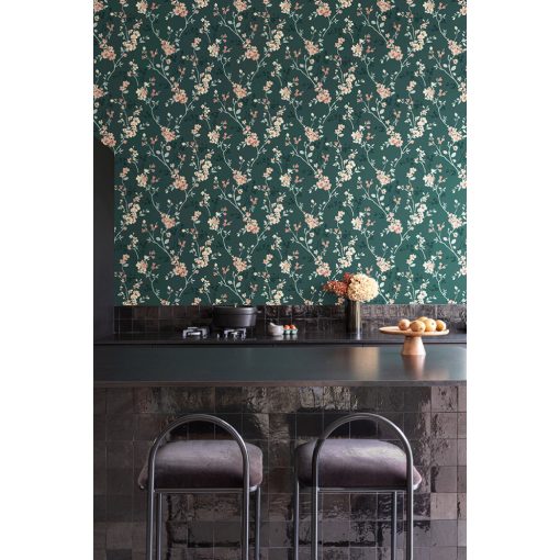 Virágos tapéta, növény mintás tapéta