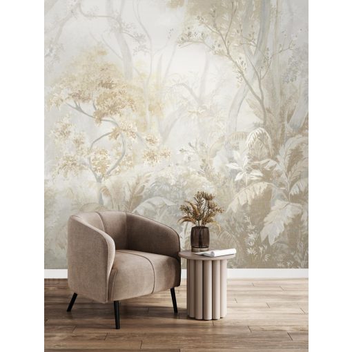 Alhambra trópusi mintás tapéta, pálmalevél mintás tapéta, növény mintás tapéta, tájképet ábrázoló tapéta