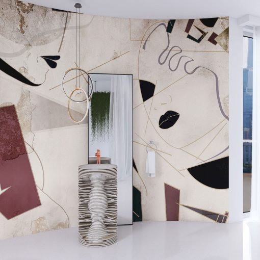 Ruiz    Egyedi geometriai mintájú tapéta