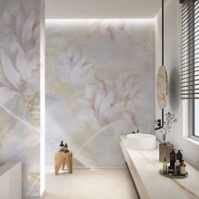 Hermes-Romantikus hatású, virágos tapéta lágy színekkel