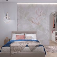 Hermes-Romantikus hatású, virágos tapéta lágy színekkel