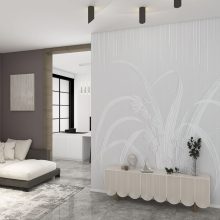 Pure Blooms    Fehér, növény mintás tapéta