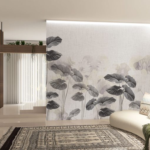 Laguna- Nagy leveleket ábrázoló színes tapéta