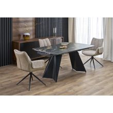 Fekete márvány bővíthető asztal