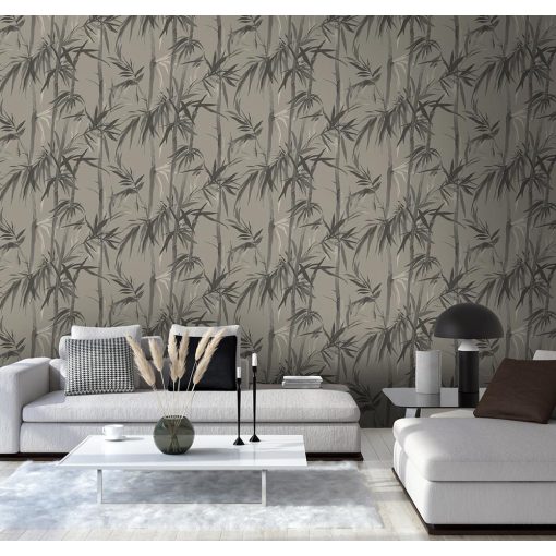 Miyako  bambusz mintás tapéta, trópusi mintás tapéta, növény mintás tapéta